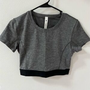 Stori Hero cropped T heather slate size 10